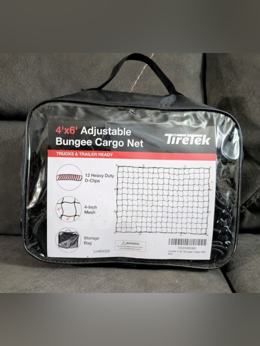 NEW TireTek 4x6 Adjustable Heavy Duty Bungee Cargo Net Truck Trailer